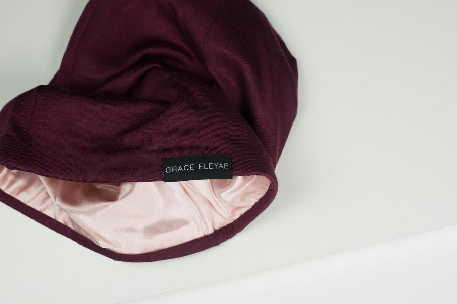 The Slap Satin-lined cap Wine Red, Medium