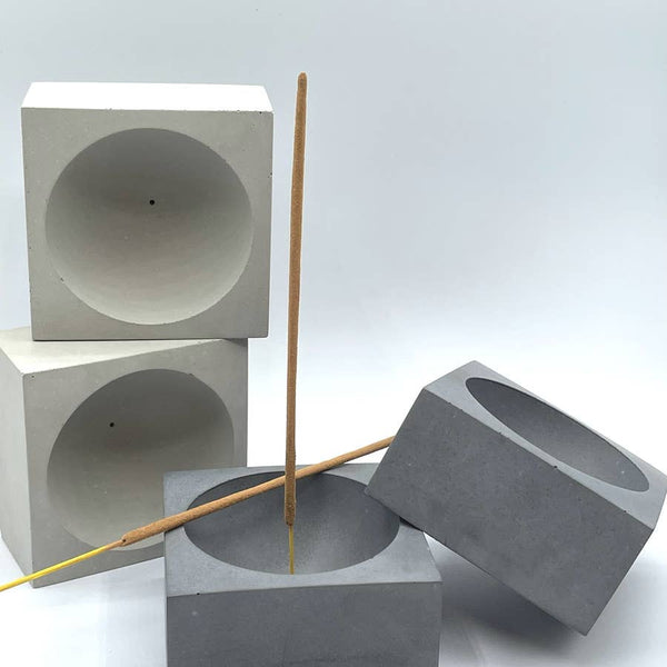 MONOLITH　Concrete Incense Holder Square Concrete Incense Holder (Square) – Kacadas Beauty
